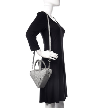 Balenciaga Glitter XS Triangle Duffle Argent Black 2 of 10