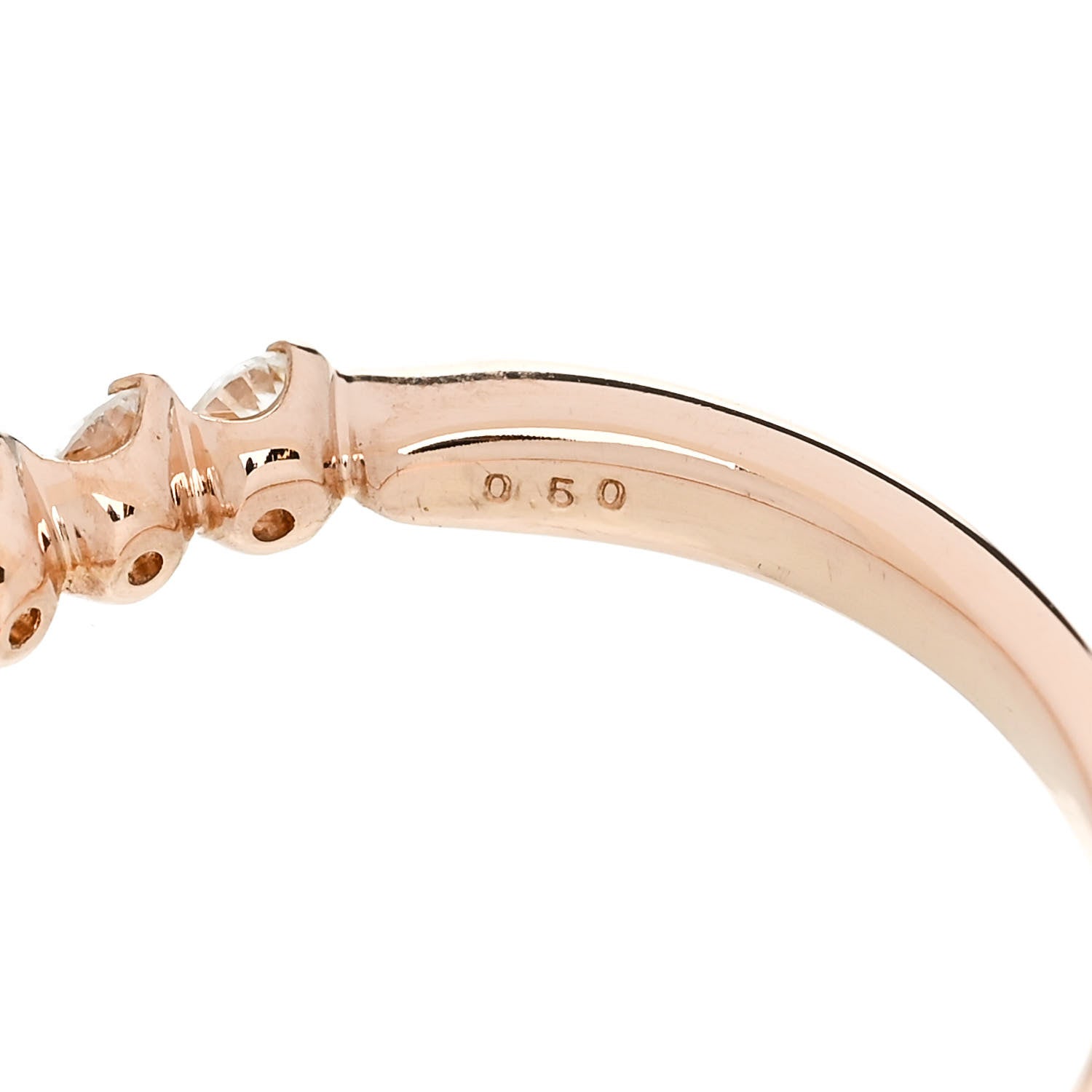 Parker & West by FASHIONPHILE 18K Rose Gold Diamond .50ctw Half Eternity Ring 51 5.75 9 of 10