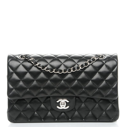 Chanel Lambskin Quilted Medium Double Flap Black 1 of 8