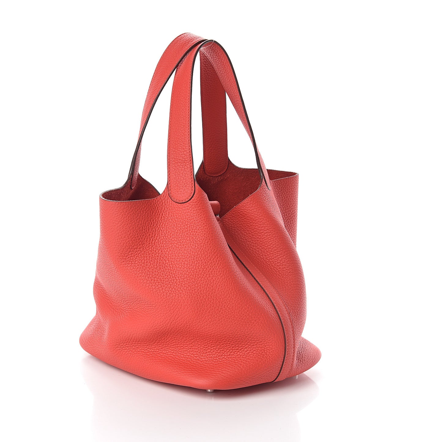 Taurillon Clemence Picotin Lock 22 MM Rouge Tomate