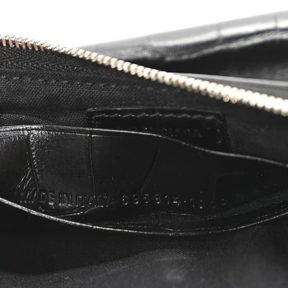 Balenciaga Extra Supple Calfskin Crocodile Embossed Crystal Le Cagole Mini Purse With Chain Black 7 of 10