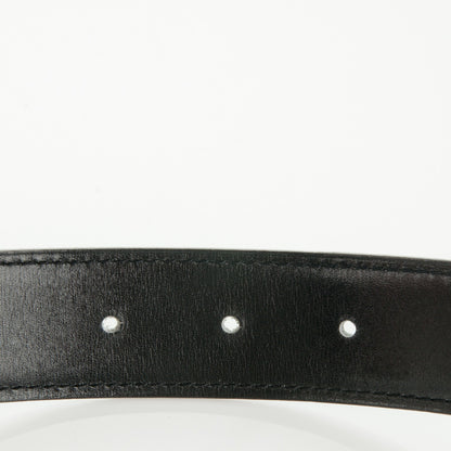 Hermes Box Togo 32mm H Belt 80 Black Ciel 3 of 11