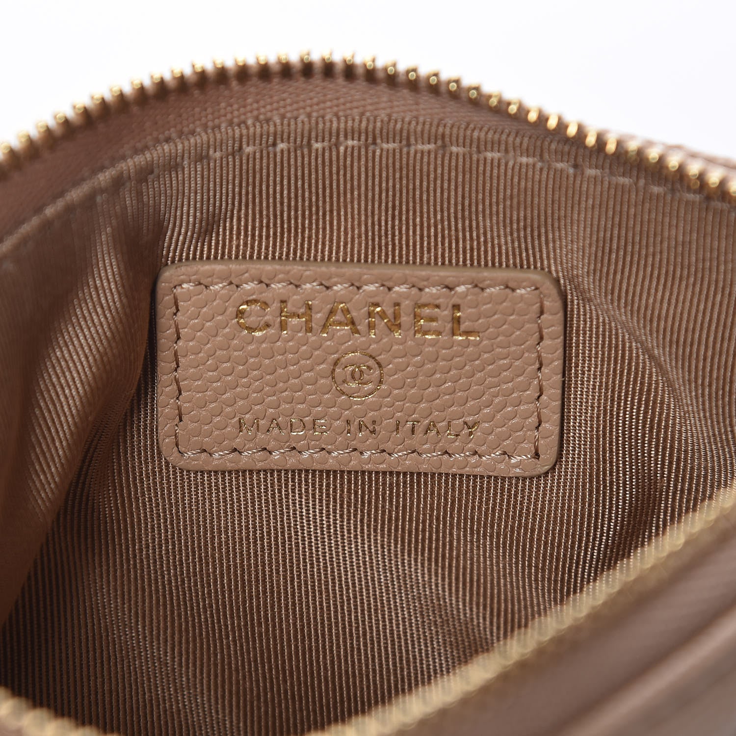 Chanel Caviar Quilted Small Cosmetic Case Beige 6 of 8