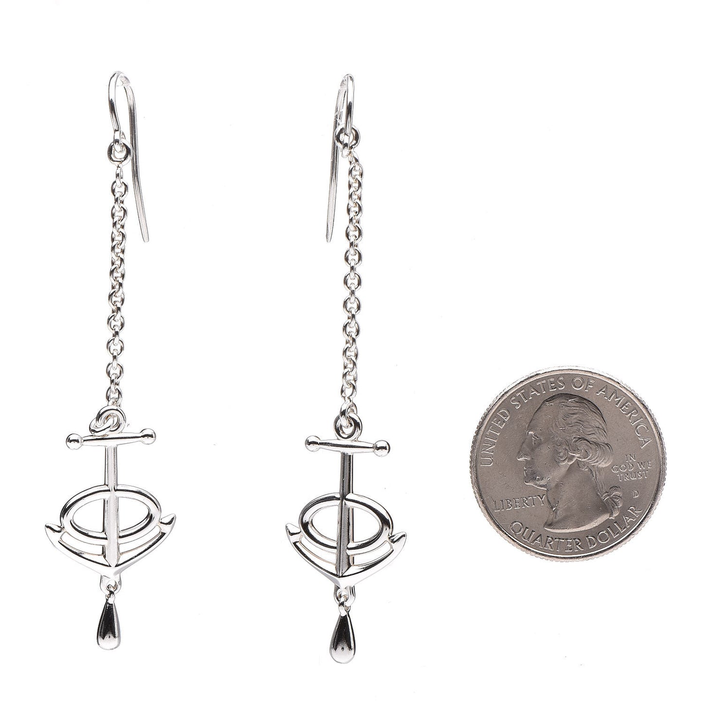 Sterling Silver Grand Large Chaine D'Ancre Drop Earrings