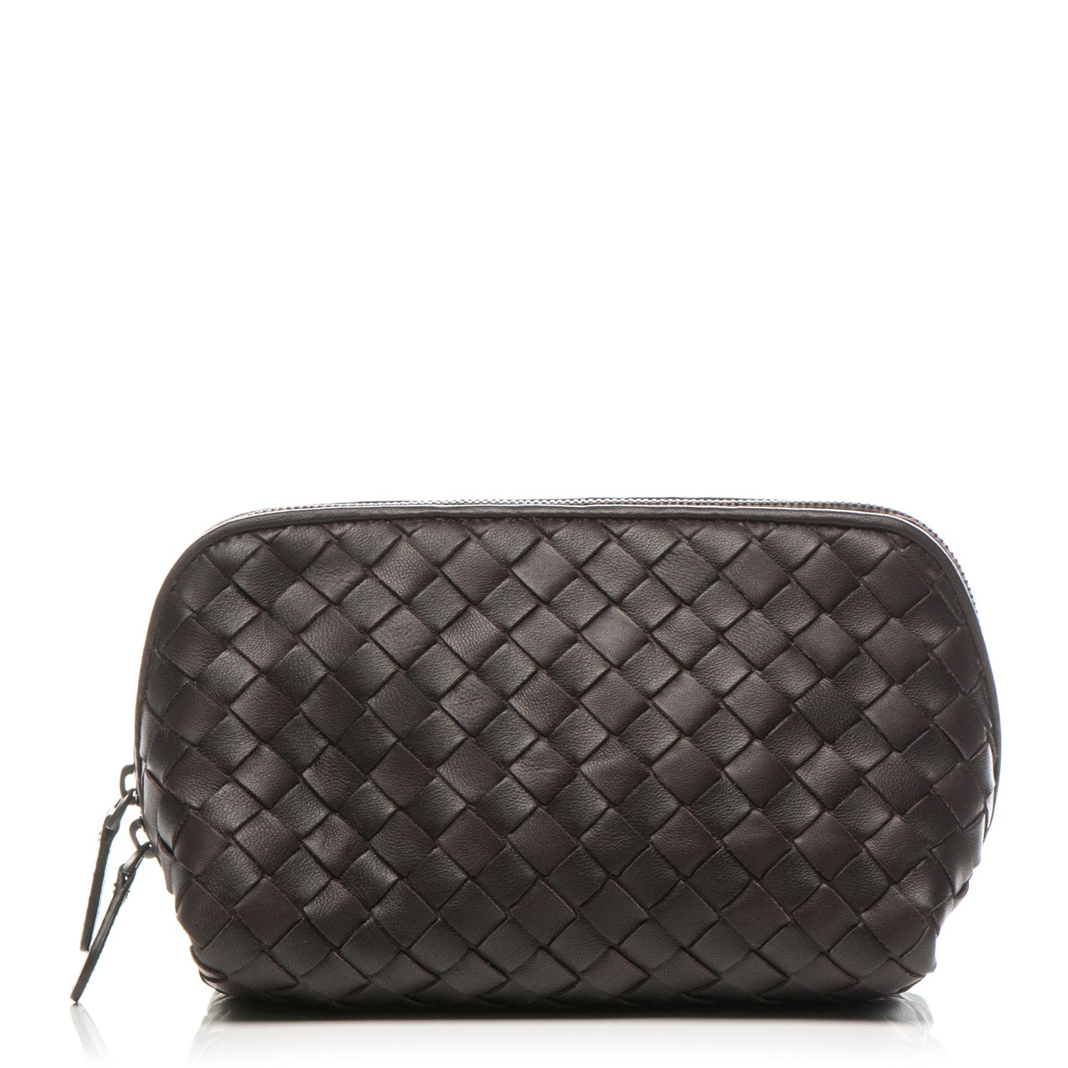 Bottega Veneta Nappa Intrecciato Cosmetic Case Ebano 1 of 8