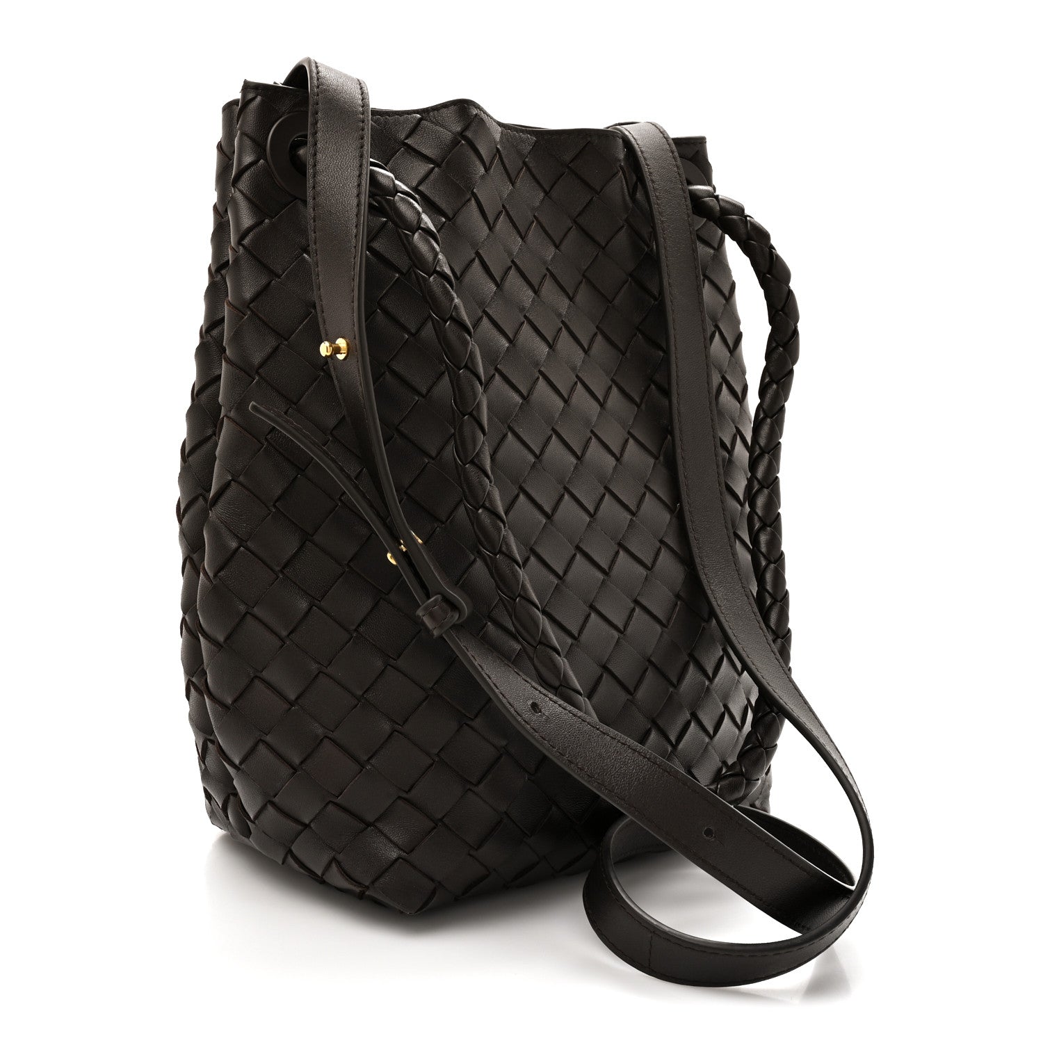 Bottega Veneta Nappa Intrecciato Small Andiamo Bucket Bag Fondant 3 of 10