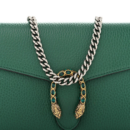 Gucci Calfskin Mini Dionysus Chain Wallet Emerald 9 of 11