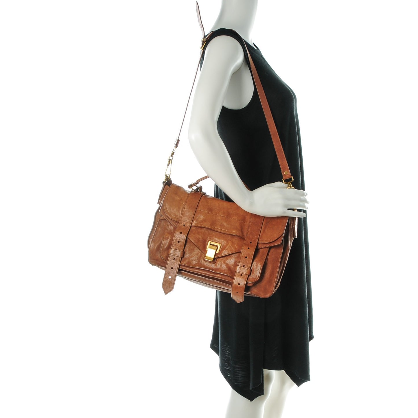 Lambskin Medium PS1 Satchel Saddle