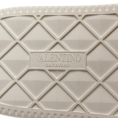 Valentino Garavani Calfskin Metallic Nappa Roman Stud Velcro Sandals 36 White 8 of 8