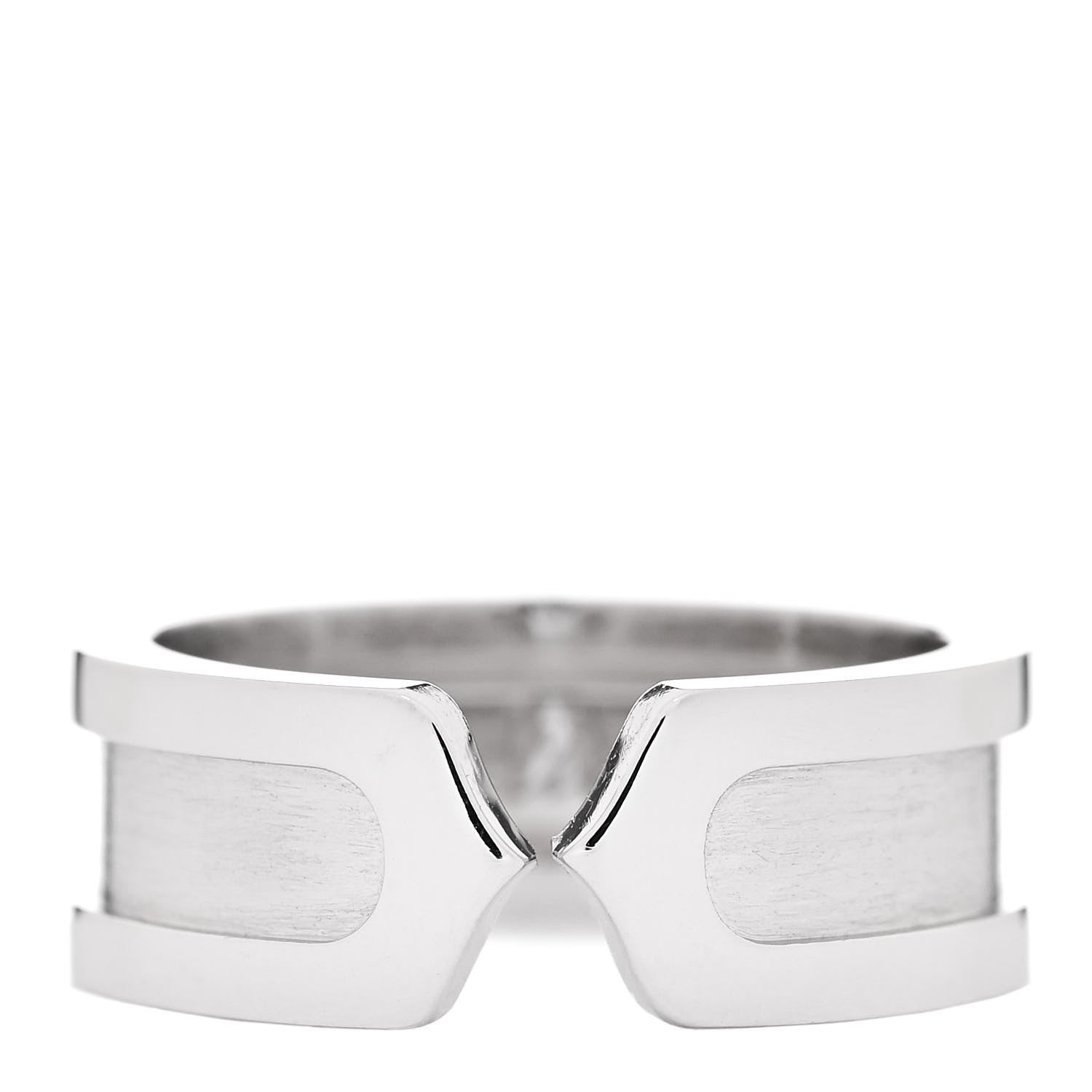 Cartier 18K White Gold 6.5mm C De Cartier Ring 48 4.5 1 of 6