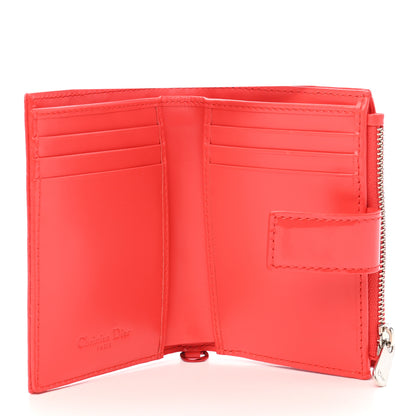 Christian Dior Patent Cannage Lady Dior Wallet Coral 5 of 7