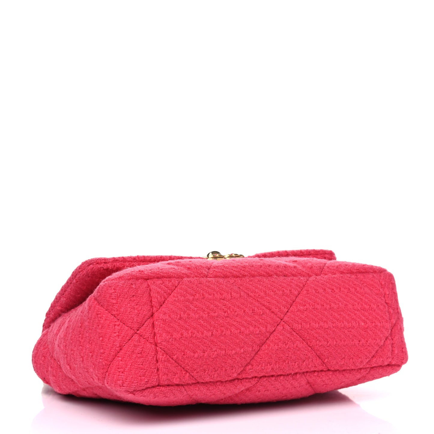 Tweed Quilted Medium Chanel 19 Flap Dark Pink