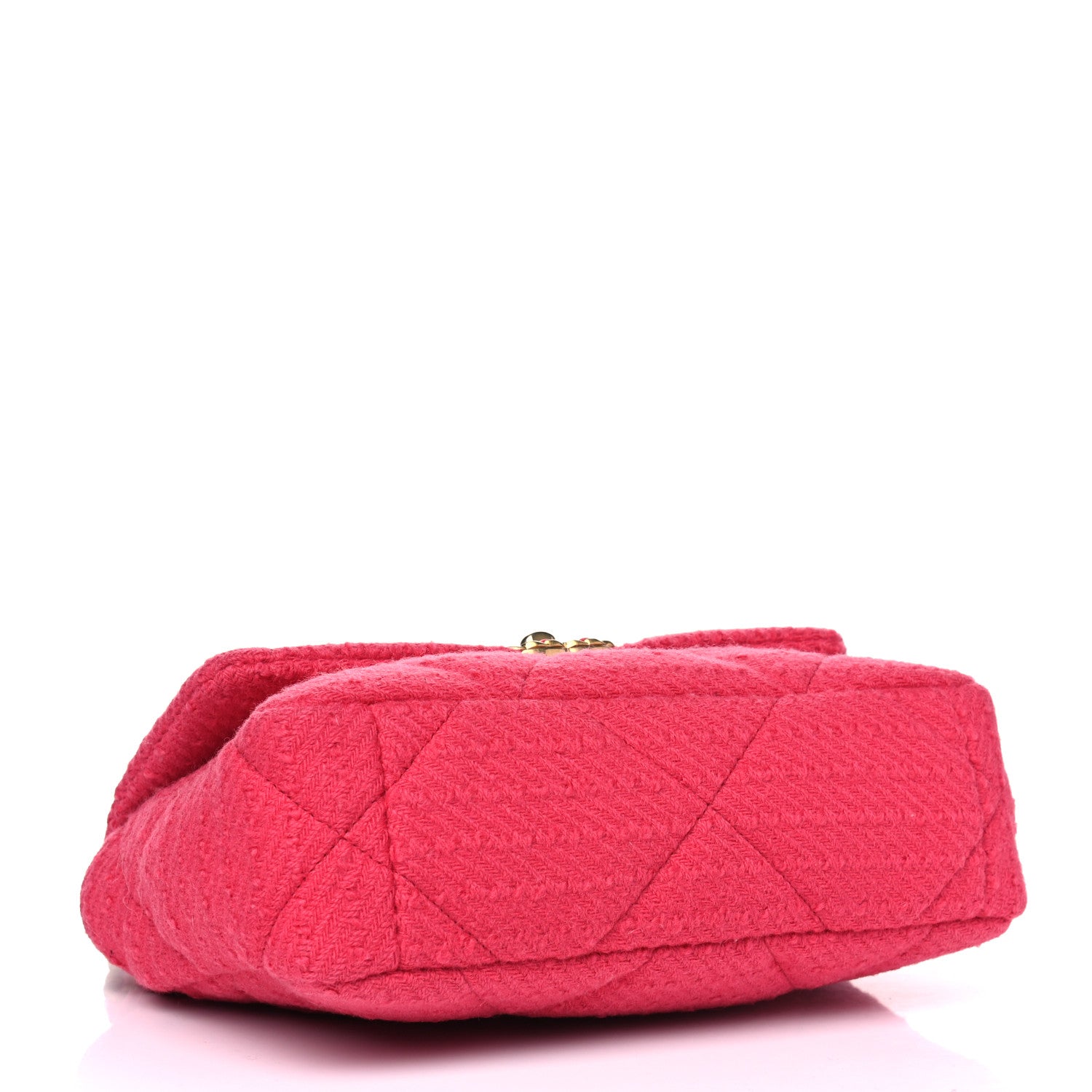 Chanel Tweed Quilted Medium Chanel 19 Flap Dark Pink 3 of 4