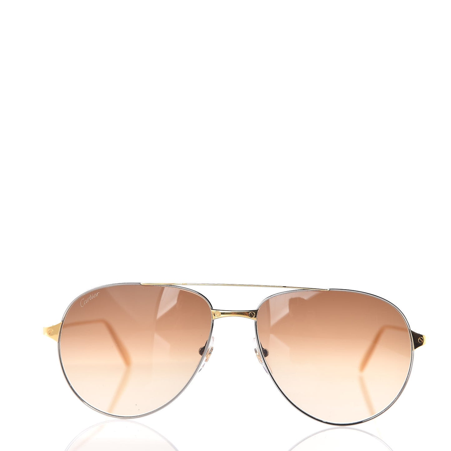 Santos de Aviator Sunglasses CT0038S Silver Gold