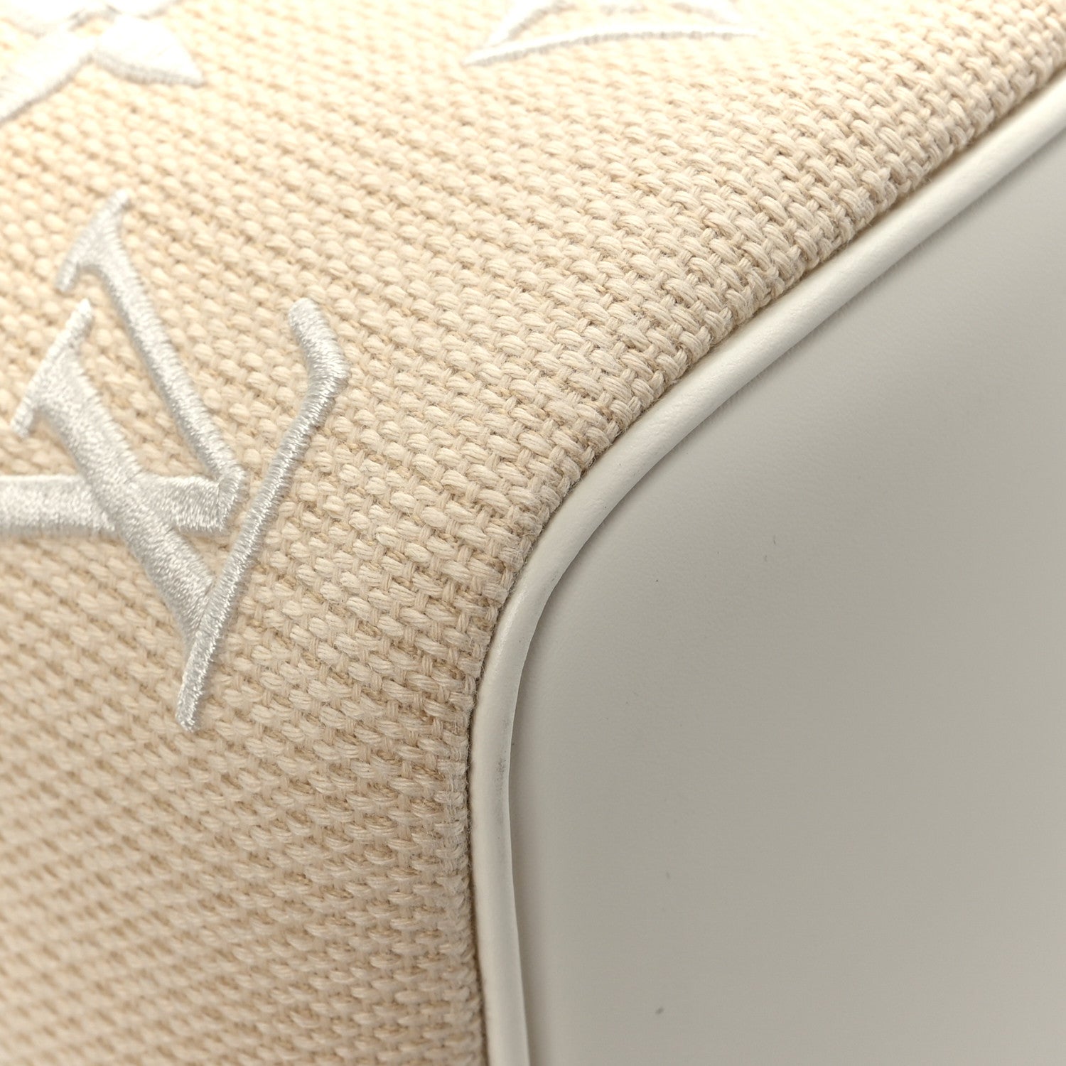 Louis Vuitton Cotton Monogram Embroidered Neonoe MM Beige White 8 of 9