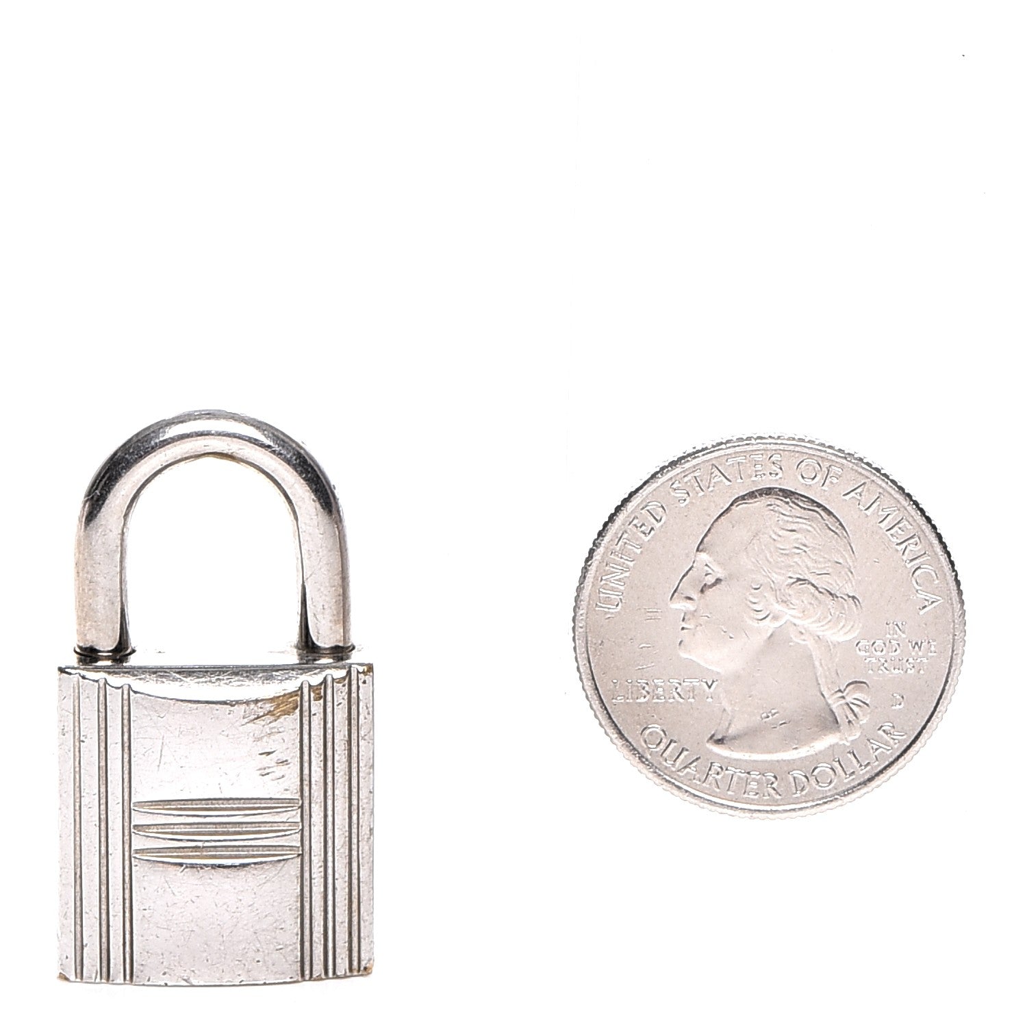 Hermes Palladium Cadena Lock and Key Set 2 of 6