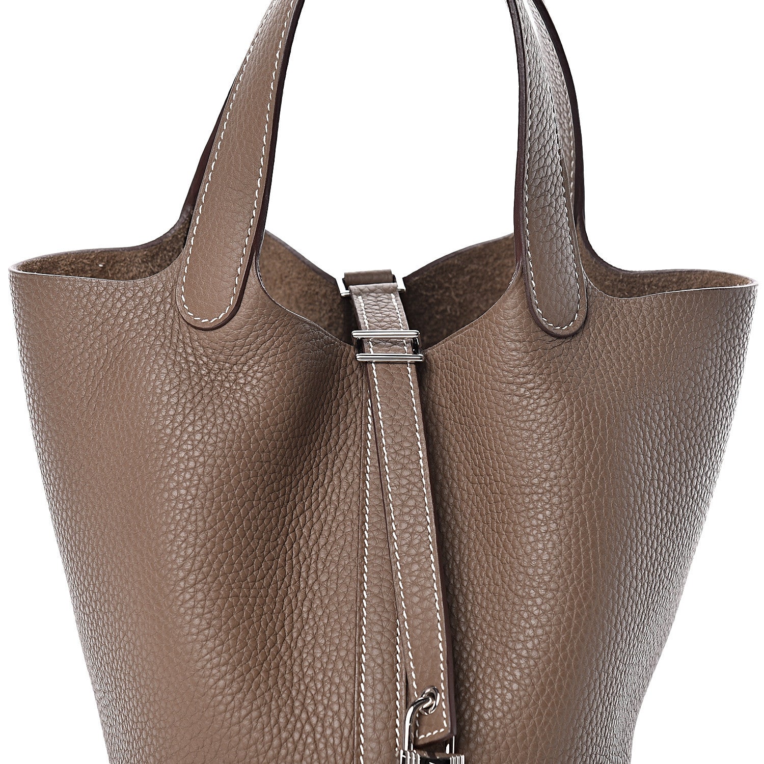 Hermes Taurillon Clemence Picotin Lock 18 PM Etoupe 8 of 11
