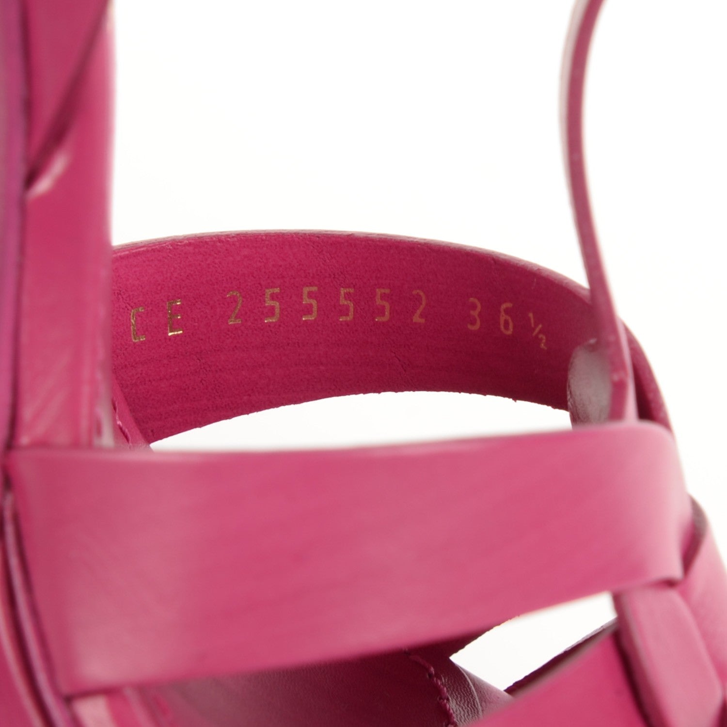 Saint Laurent Calfskin Tribute 105 Platform Sandals 36.5 Cuoio Paint Fuxia Fuchsia 8 of 8
