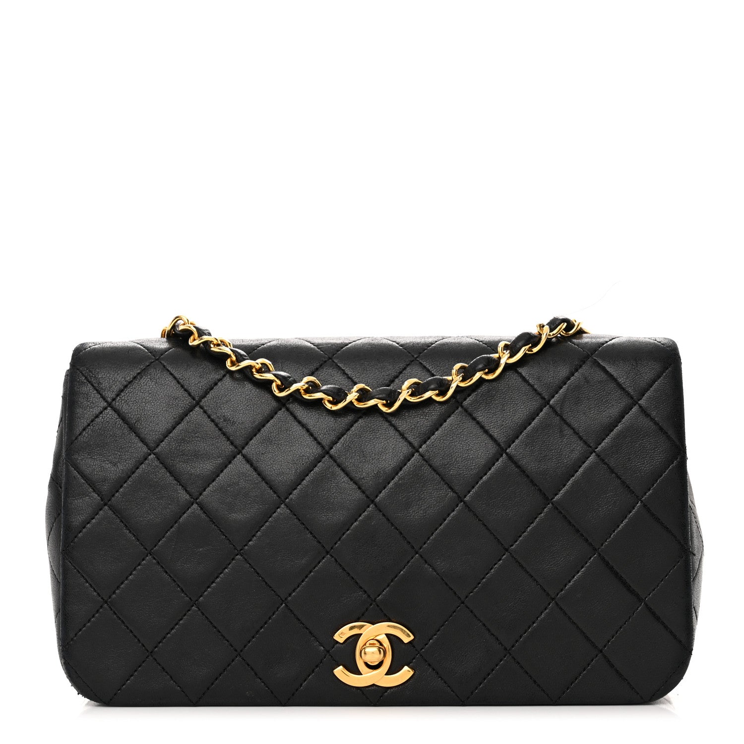Chanel Lambskin Quilted Small Single Flap Black 1 of 15