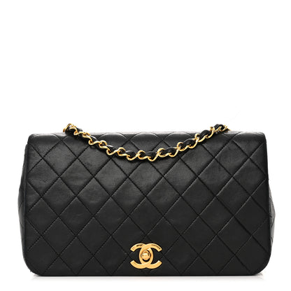 Chanel Lambskin Quilted Small Single Flap Black 1 of 15