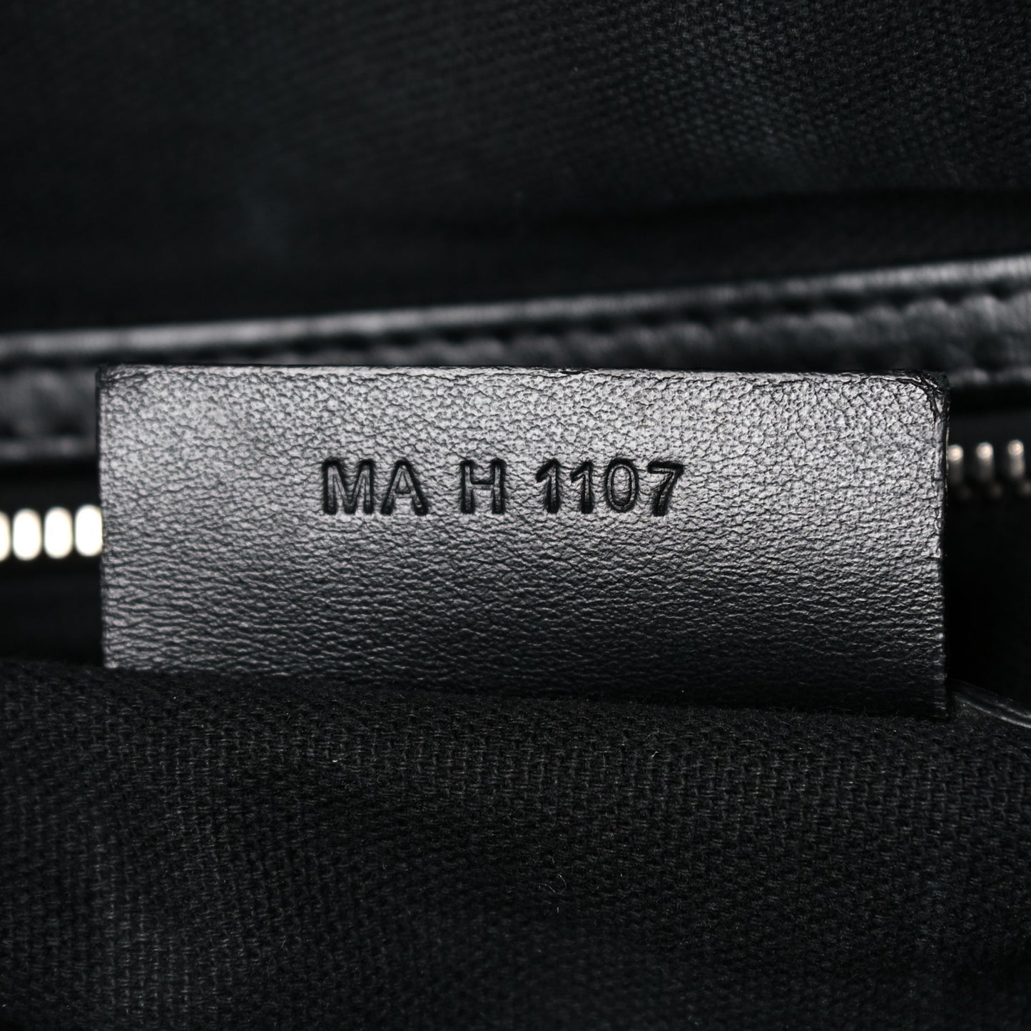 Waxed Calfskin Medium Nightingale Logo Strap Black