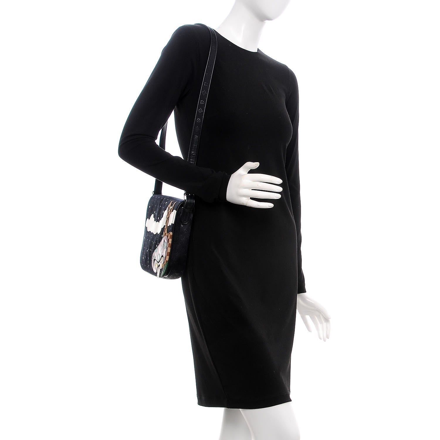 Louis Vuitton Satin Mini Monogram Conte De Fees Patchwork Musette Black 2 of 6