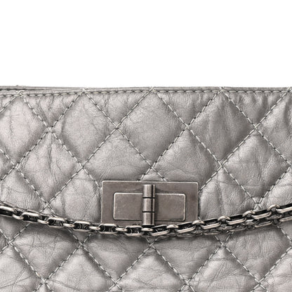 Chanel Metallic Aged Calfskin Reissue 2.55 Tote Silver 8 of 11