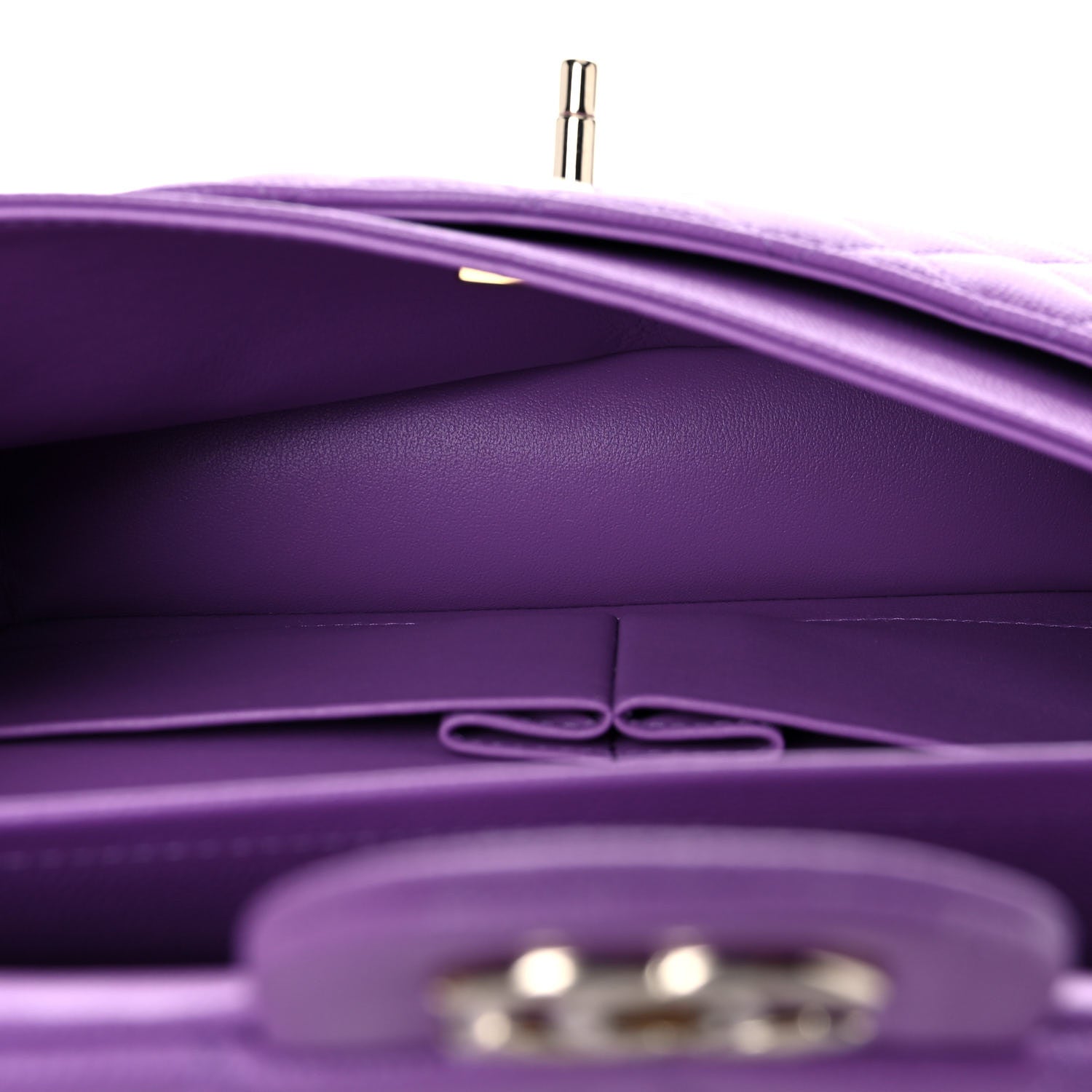 Chanel Caviar Quilted Small Double Flap Purple 5 of 10