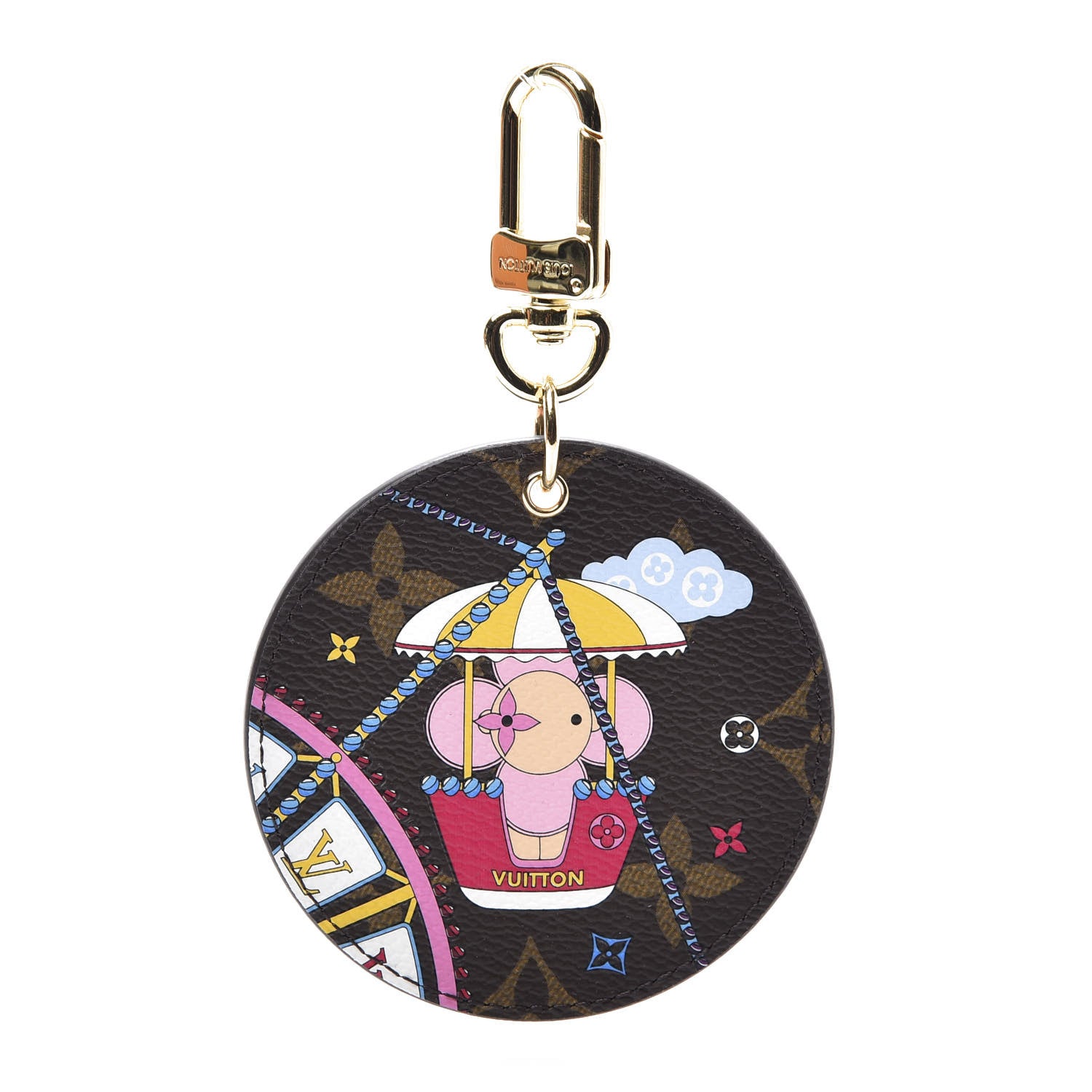 Louis Vuitton Monogram 2020 Christmas Animation Big Wheel Bag Charm Key Ring Rose Ballerine 1 of 4