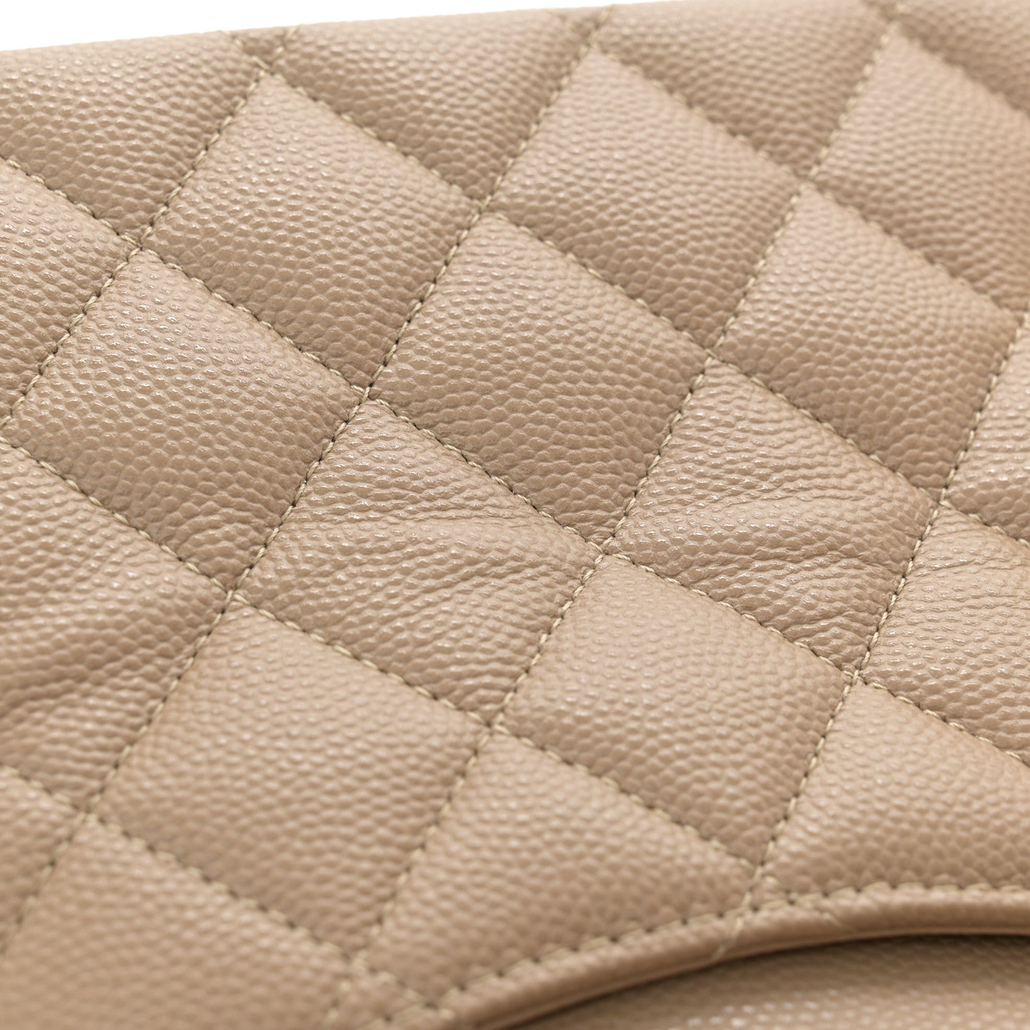 Chanel Caviar Quilted Medium Double Flap Dark Beige 11 of 12