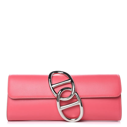 Hermes Tadelakt Egee Clutch Rose Lipstick 1 of 11
