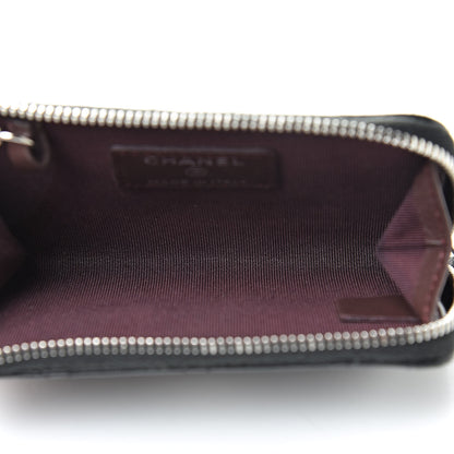 Chanel Lambskin Quilted Key Holder Case Black 5 of 10
