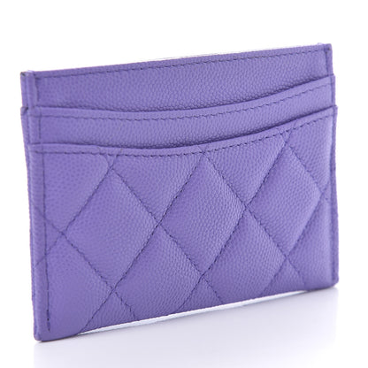 Chanel Caviar Quilted Card Holder Purple 3 of 10