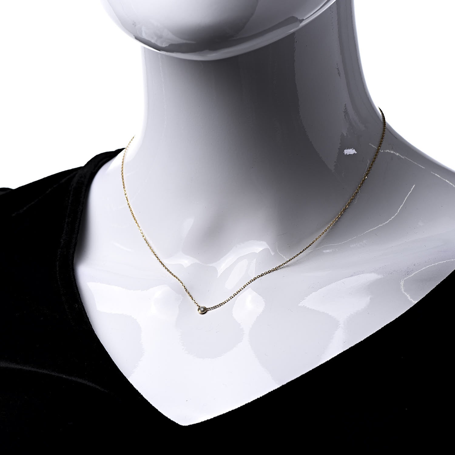 Cartier 18K Yellow Gold Diamond XS D'Amour Pendant Necklace 2 of 6