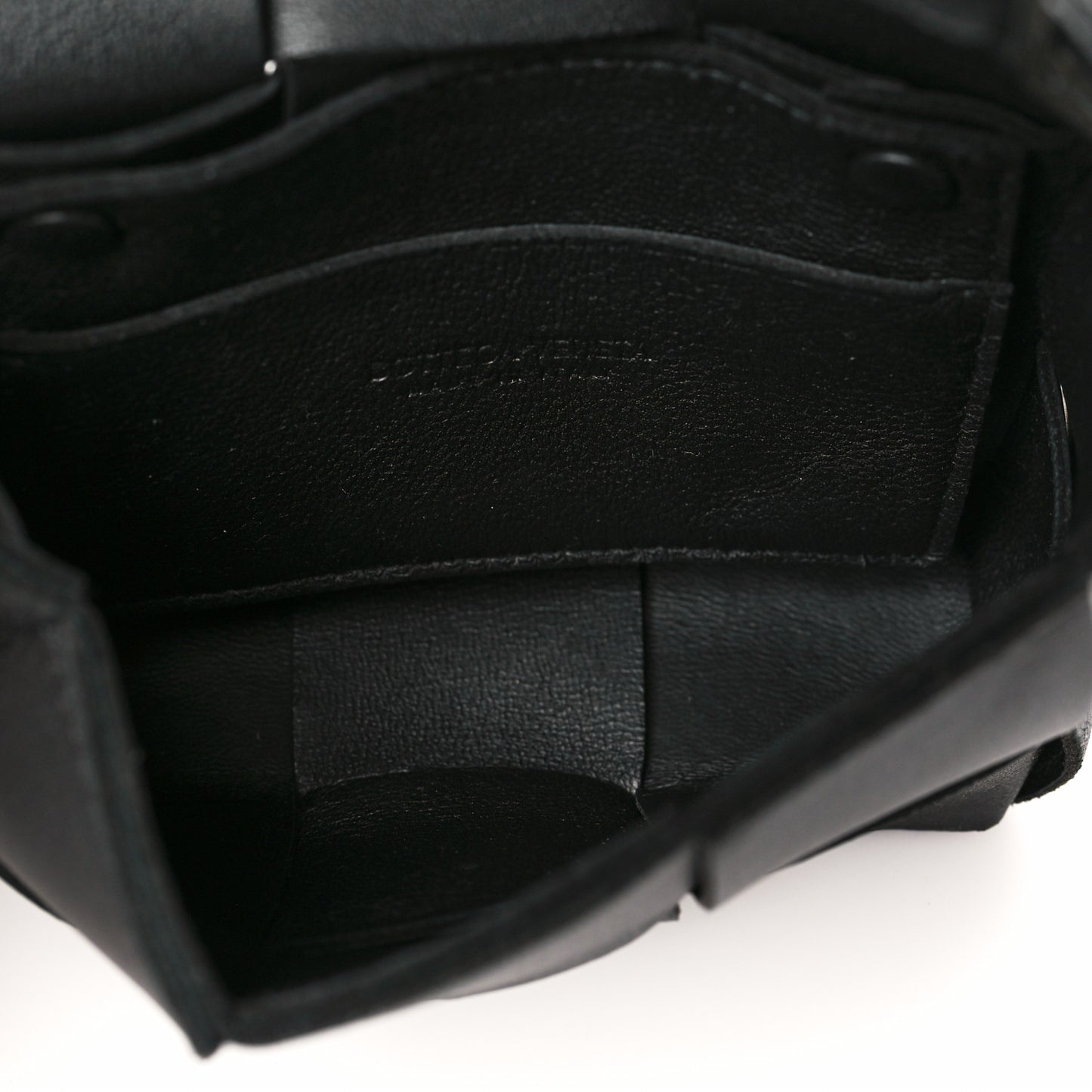 Lambskin Maxi Intrecciato Extra Mini Cassette Crossbody Bag Black