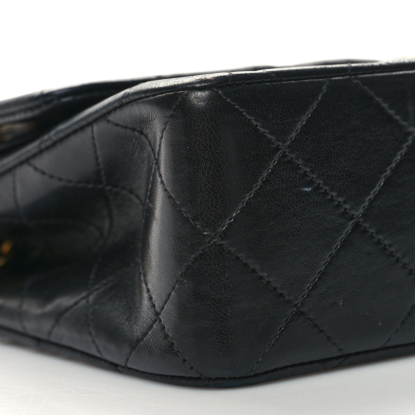 Lambskin Quilted Small Double Flap Black