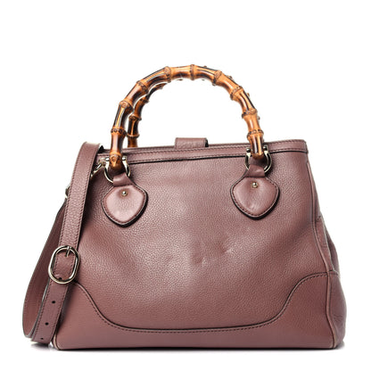 Gucci Pebbled Calfskin Small Diana Bamboo Top Handle Tote Pink Tan 1 of 14
