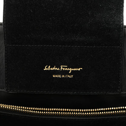 Salvatore Ferragamo Calfskin Quilted Tote Bag Black 6 of 10