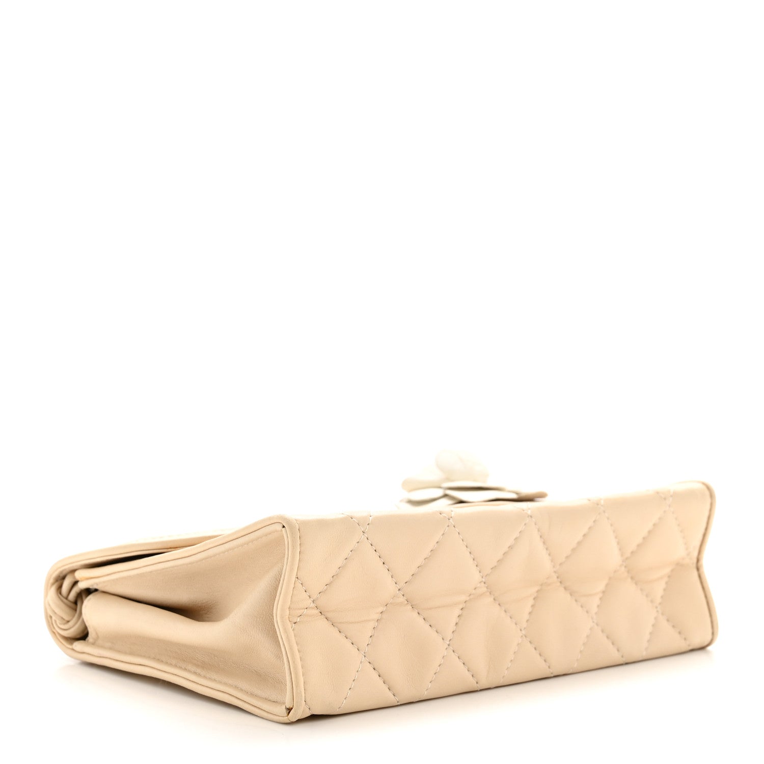 Chanel Lambskin Quilted Mini Camellia Flap Beige 4 of 15