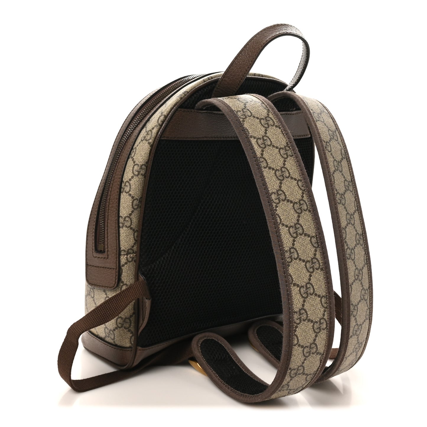 GG Supreme Monogram Calfskin Web Small Ophidia Day Backpack Beige Ebony New Acero