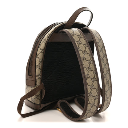 Gucci GG Supreme Monogram Calfskin Web Small Ophidia Day Backpack Beige Ebony New Acero 3 of 11