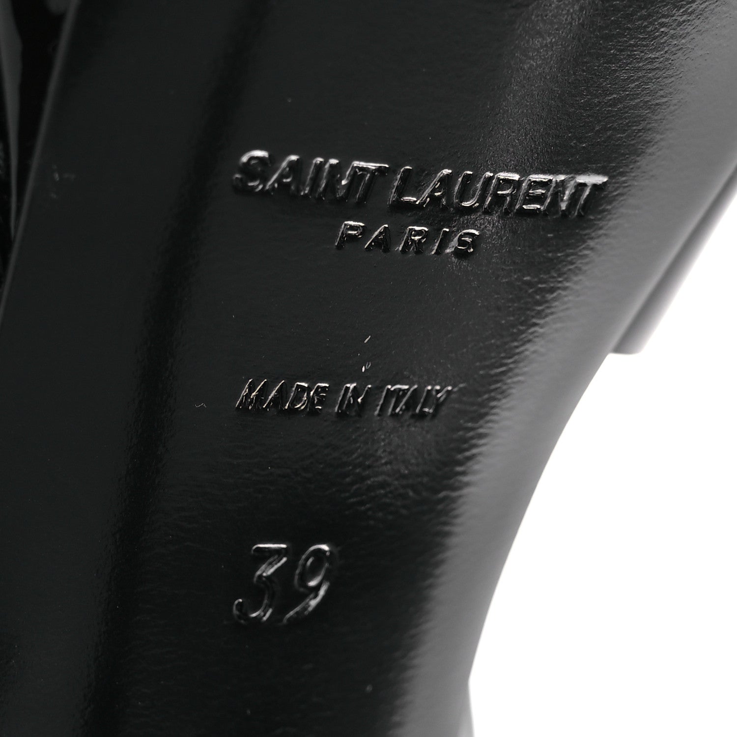 Saint Laurent Patent Tribute 75 Platform Sandals 39 Black 8 of 11