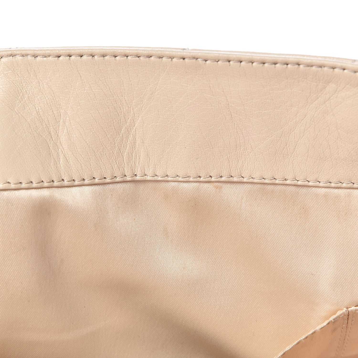 Chanel Lambskin Quilted East West Tote Ivory 9 of 18