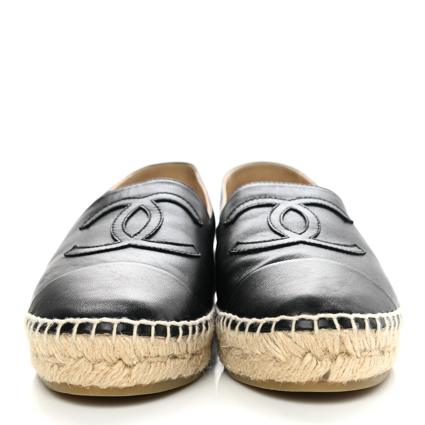 Lambskin CC Espadrilles 39 Black