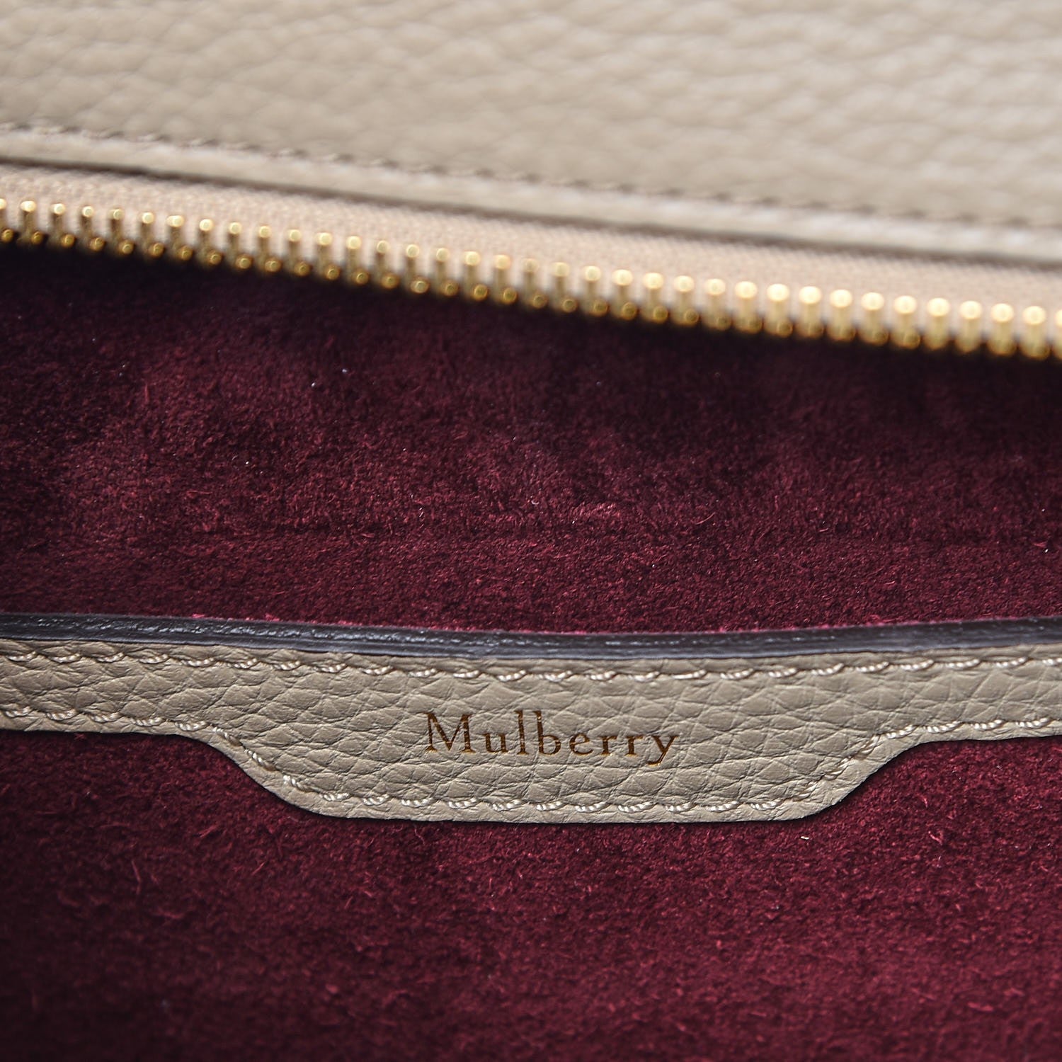 Mulberry Small Classic Grain Bayswater Zip Tote Dune 8 of 8