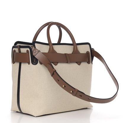 Burberry Calfskin Canvas Logo Print Medium Belt Bag Malt Brown Black 3 of 11