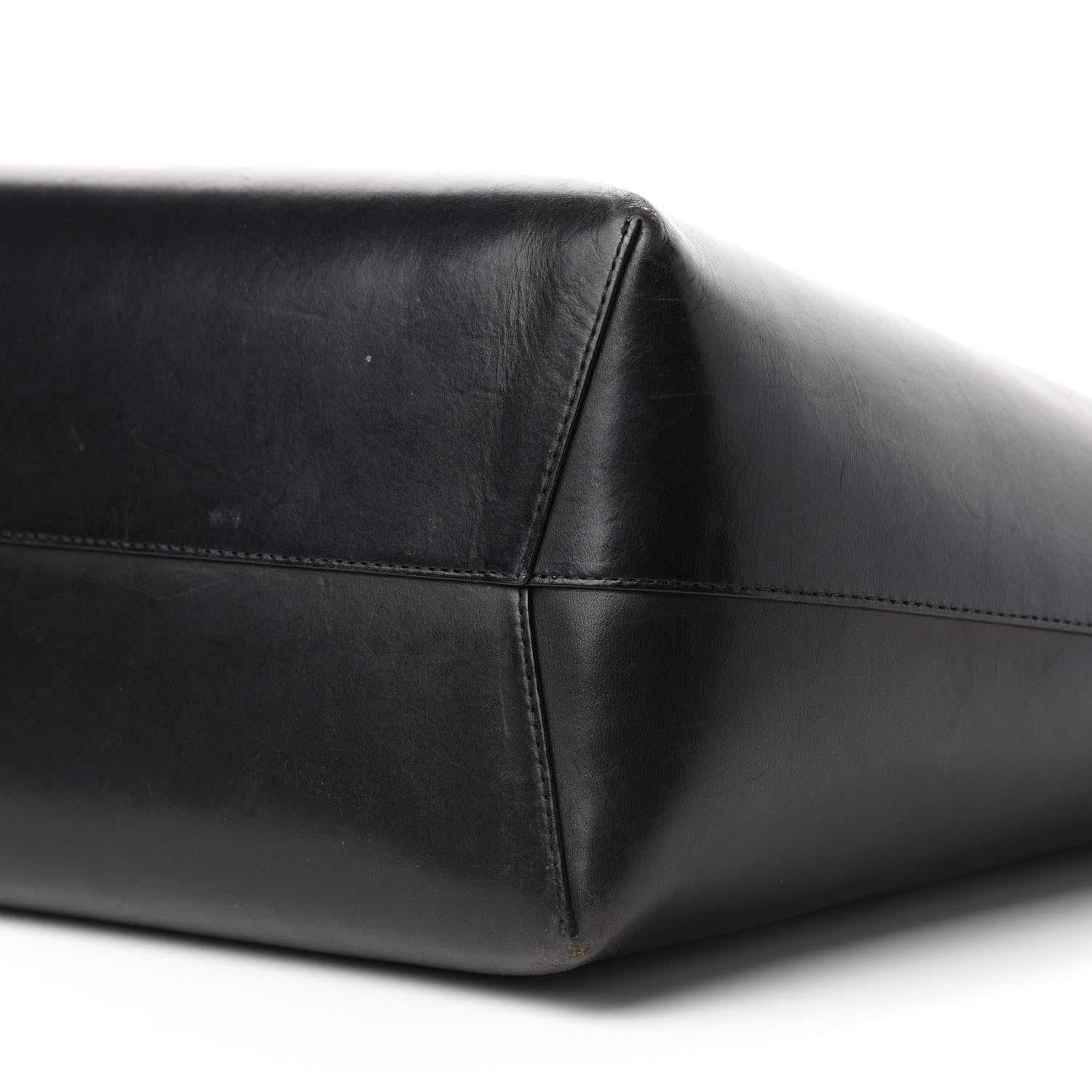 Mansur Gavriel Calfskin Large Shopping Tote Black Royal 7 of 12