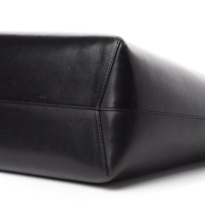 Mansur Gavriel Calfskin Large Shopping Tote Black Royal 7 of 12