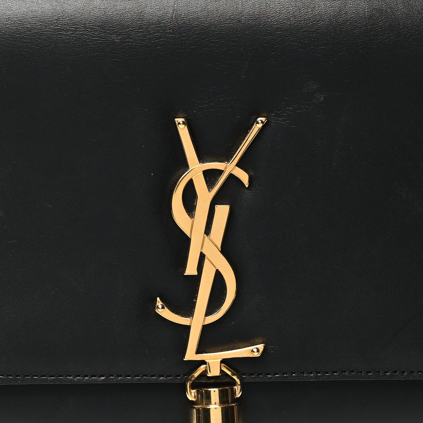Calfskin Classic Monogram Tassel Clutch Black