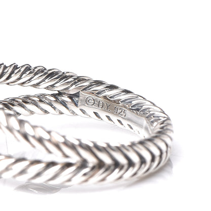 David Yurman Sterling Silver Diamond 7mm Petite Albion Pave Ring 52 6 5 of 5